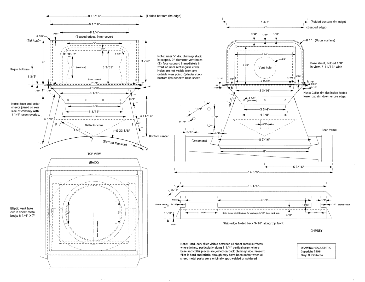 A drawing of the parts of an old fashioned toilet.