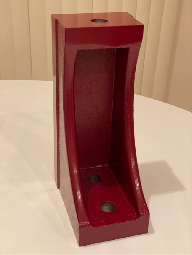 A red box sitting on top of a table.